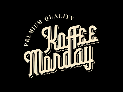 Koffee Monday Brand Logo bold brand branding coffee design illustration lettering logo logo design logodesign typography vintage vintage design