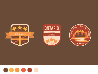 ontario badges art badge design illustration illustrator vector