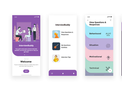 Interview Mobile App app app design interview mobile app interview mobile app mobile app mobile app design mobile design mobile ui uidesign user experience user interface userinterface ux ux ui