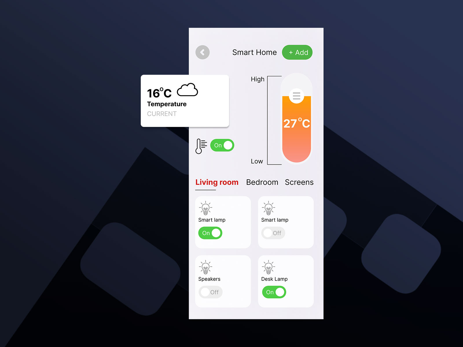 Home Automation - App Screen by Navrang Panchal on Dribbble