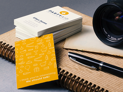 Businesscard Mockup business cards icons logo party