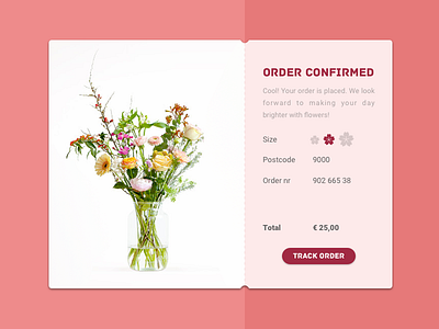 DailyUI #017: order receipt checkout order receipt shop