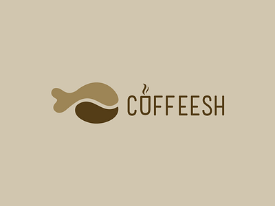 COFFEE SHOP LOGO DESIGN adobe adobe illustrator beach coffee design fish flat graphic design icon logo minimal vector