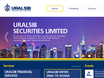 Uralsib Security Limited web site concept