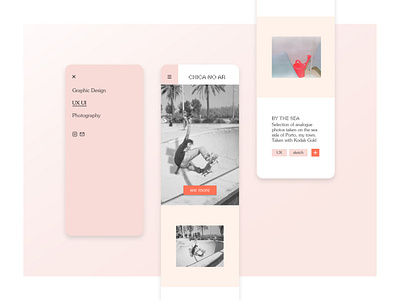 Portfolio - Experiment mode branding design experiment mobile mobile ui photography portfolio ui