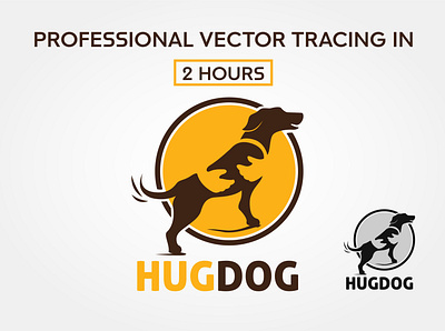 Convert Vector HUGDOG design icon illustration illustrator logo minimal typography vector vector art vector illustration vector logo vector trace vector tracing logo vectors