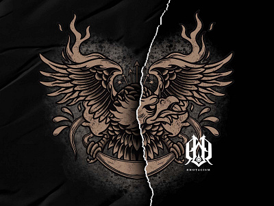 Grunge Eagle artwork artworkforsale clothing darkart deathmetalart eagle eagleart eaglevector grunge illustration metal metalart metaldesign nft nftart teedesign vector