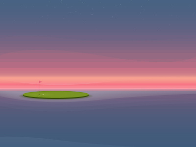 January 19th #1hourdesign 1hourdesign colour golf illustration learning palette random shading shadow sunset transparency vector