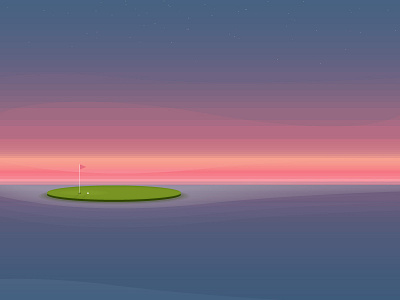 January 19th #1hourdesign 1hourdesign colour golf illustration learning palette random shading shadow sunset transparency vector