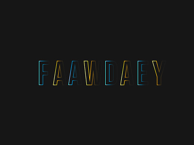 FADE AWAY TYPE blue colour fade font illusion illustrator style transparency type typography yellow