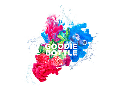 Goodie Bottle Flavoured Tea Branding 2016 bottle branding colour design fresh fruit illustration label logo photoshop tea