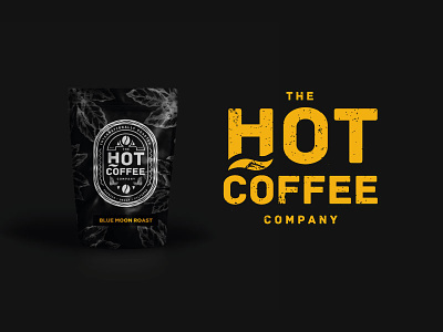Hot Coffee Company Packaging brand branding coffee coffee company ideas logo logo design mockup packaging