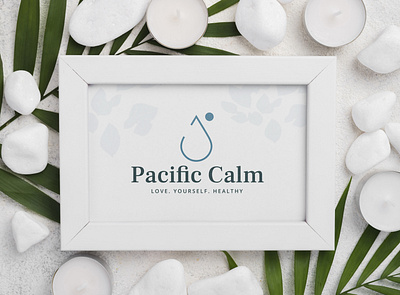 Pacific Calm logo brand concept brand design branding design graphic design gym gym logo logo logo design modern spa spa logo vector