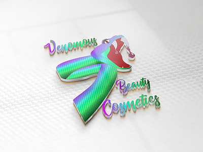 Venomous Beauty Cosmetics 3d logo design design illustration logo vector