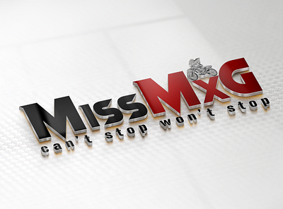 Miss MxG 3d logo design design illustration logo vector