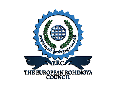 THE EUROPEAN ROHINGYA COUNCIL 3d logo design design illustration logo vector