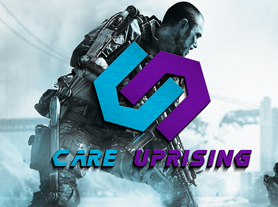 CARE UPRISING 3d logo design design illustration logo vector