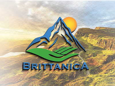 BRITTANICA 3d logo design design illustration logo vector