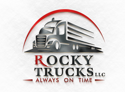 ROCKY TRUCKS LLC 3d logo design design illustration logo vector