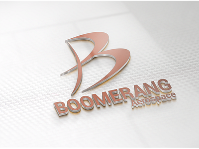 BOOMERANG AEROSPACE 3d logo design design illustration logo vector