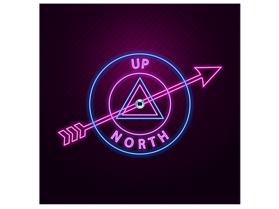 UP NORTH 3d logo design design illustration logo vector