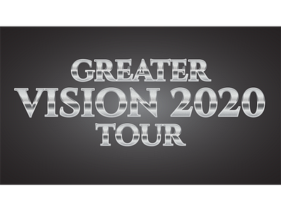 GREATER VISION 2020 TOUR 3d logo design design illustration logo vector