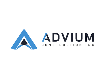 ADVIUM CONSTRUCTION 3d logo design design illustration logo vector