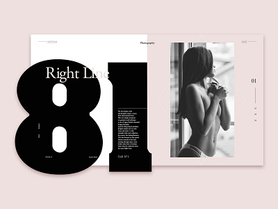 Right Line branding design magazine minimal photography typography ui ux web