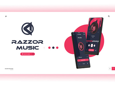 Razzor Music app design logo music typography ui ux