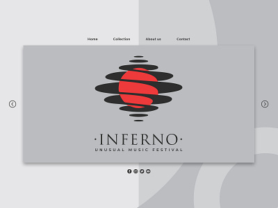 Inferno design festival logo music typography ui ux web