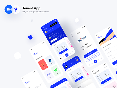 Tenant App case study live on BEHANCE apartment cash create account home house interaction interaction animation lease rented login neel payment prakhar prototype rent rent reminder sharma stripe bank paypal transition screens uiux villa