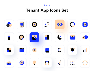 Tenant App icons set part 1 ai safe privacy contact design system gallery icons icons design iconset idea menu illustration market neel os planning prakhar research security future sharma sketch ui ux