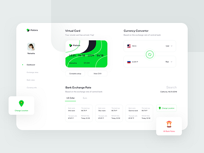 Platora dashboard part 4 app bank branding card debit credit convertor usd inr currency dashboard design exchange icons illustration logo minimal trending neel prakhar sharma ui user web website