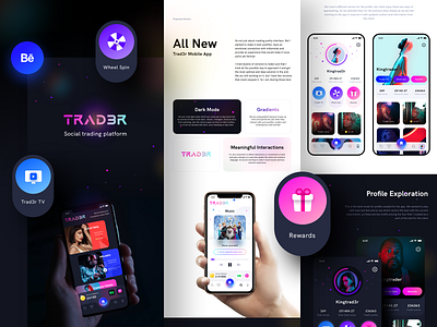 Trad3r case study BEHANCE