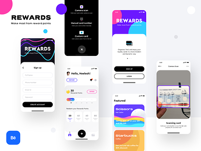 Rewards app live on Behance