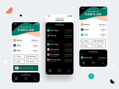 Designs for a Fintech related App