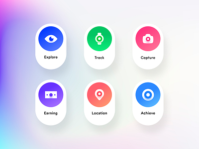 Unigigs Icons Prototype camera digital design earning freelance gigs goal gps gradient graphics icon illustration location neel prakhar sharma ui ux web web app website work