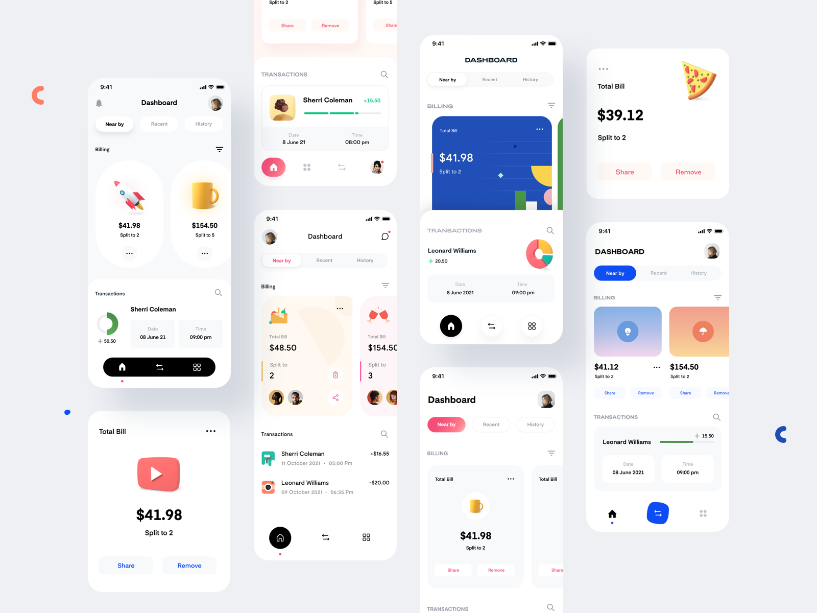 Payment split rejected drafts by Prakhar Neel Sharma on Dribbble