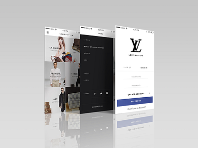 Louis Vuitton iOS app by Prakhar Neel Sharma on Dribbble