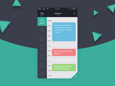 Smart Planner app calendar planner smart taks today ui