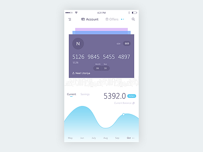 Bank app mockup 