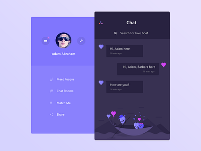 Chat app demo screens 3 (WIP)