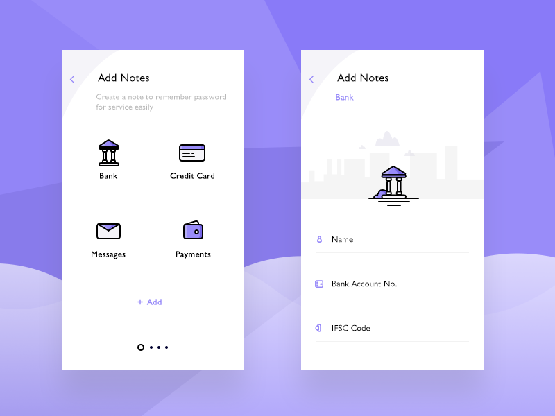 Add Notes (PassSafe app) by Prakhar Neel Sharma on Dribbble