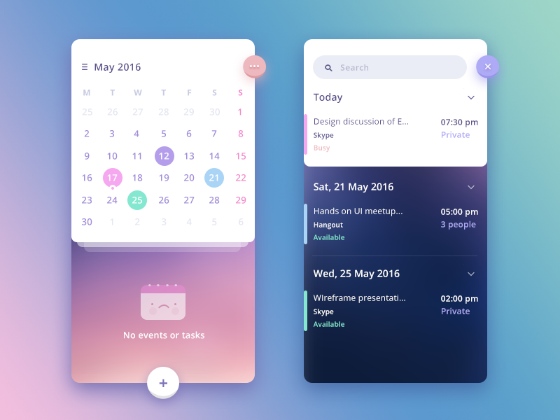 Download N-calendar app concept by Prakhar Neel Sharma on Dribbble