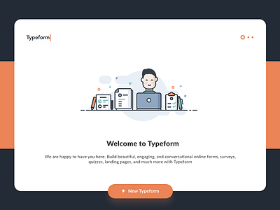 Onboarding for typeform (Experimental) forms illustration new onboarding pen pencil ui web