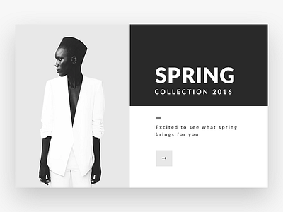 Spring collection web catalogue (unused element part 7) black minimal spring ui web white