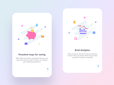 Banking experience (Onboarding) analytics app bank graph save ui wallet