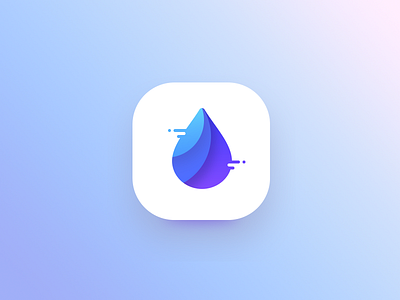 water app icon proposal 2 app blue drop glass icon litre ui water