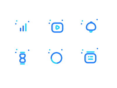 Icons for upcoming web app calendar graph icons network notification timer ui video web