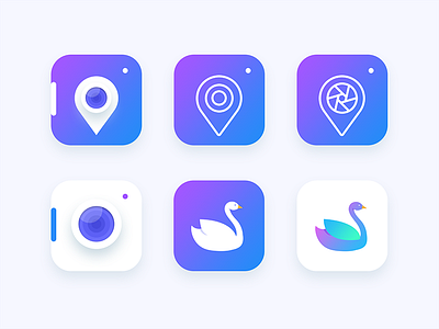 Location based Photography app icon Exploration